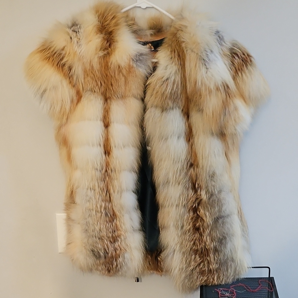 Women's Tan Fur Vest